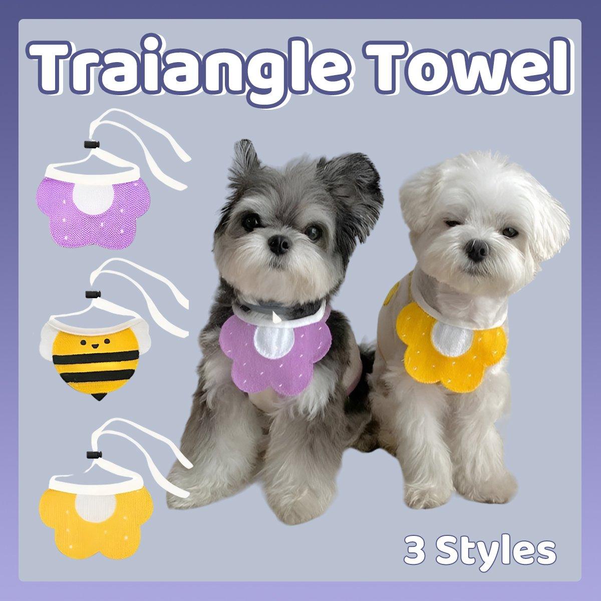 Cat Saliva Towel Pet Supplies Clothes Decoration Supplies Triangle Towel Dog