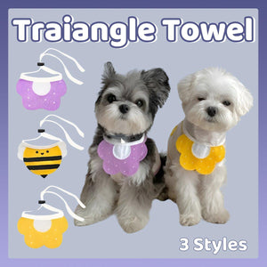 Cat Saliva Towel Pet Supplies Clothes Decoration Supplies Triangle Towel Dog