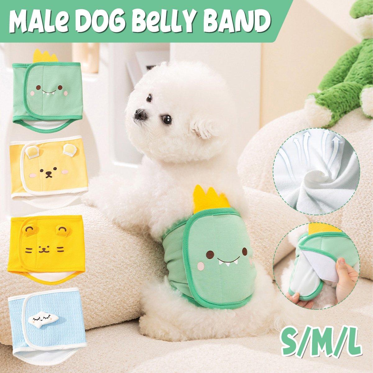 Male Dog Belly Band - Washable Diaper Wrap for Incontinence & Training