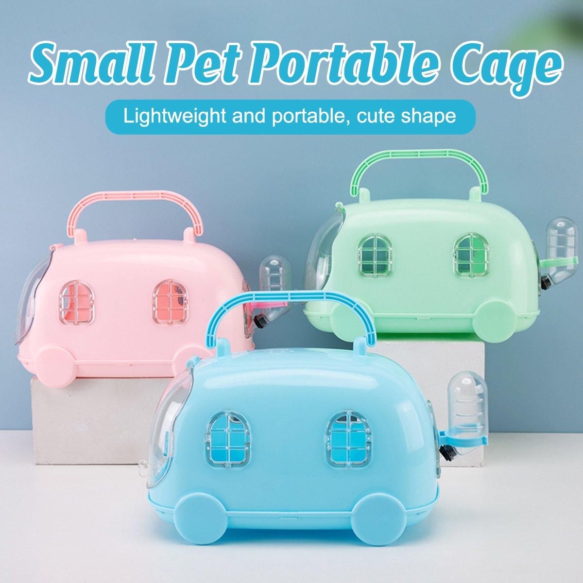 Small Pet Portable Travel Cage Lightweight Cute Design 3 Colors