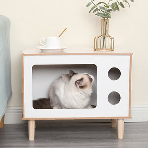 Wooden Pet House Modern Cat Dog Bed Furniture