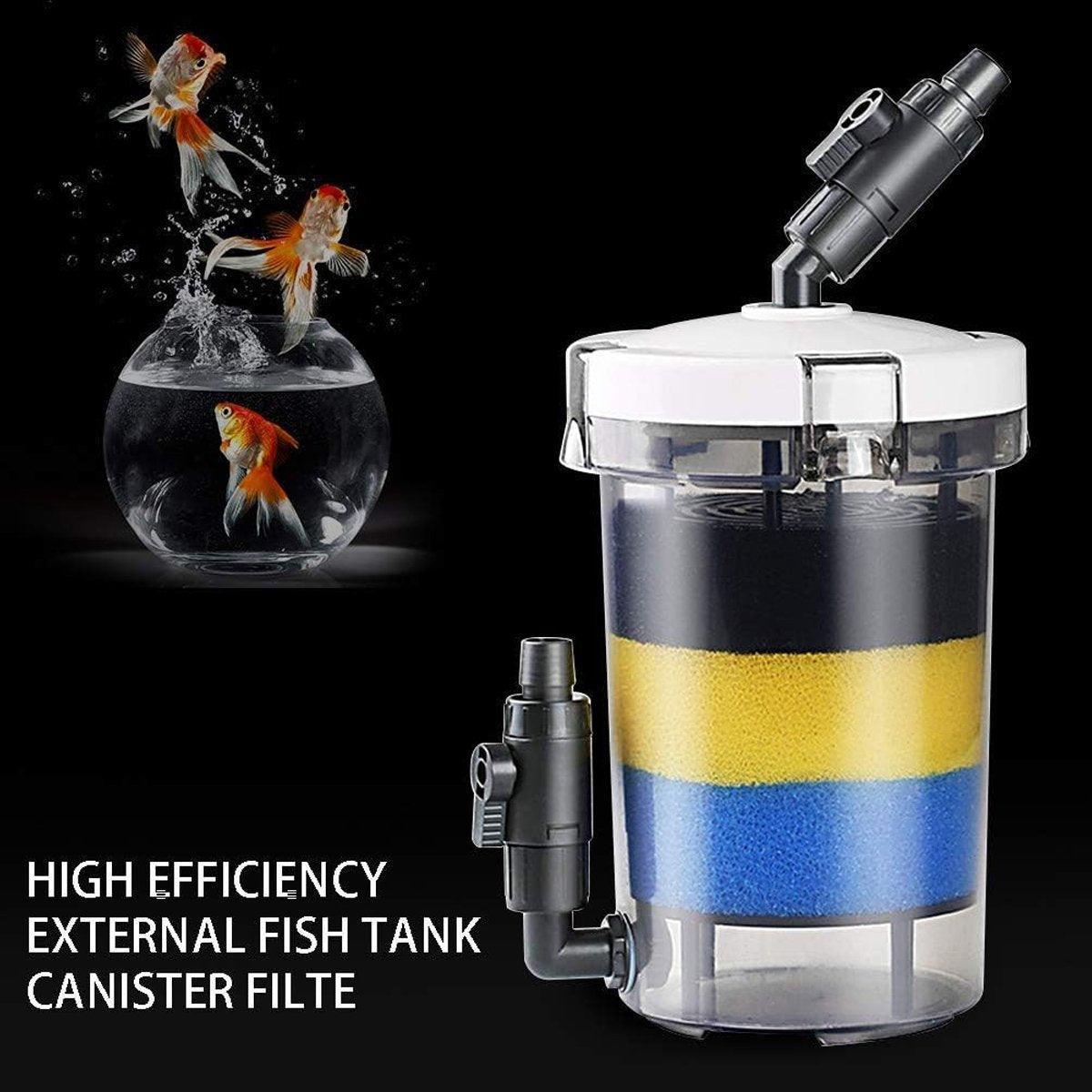 External Aquarium Fish Tank Filter Clear Bucket Grass Tank Filtration System