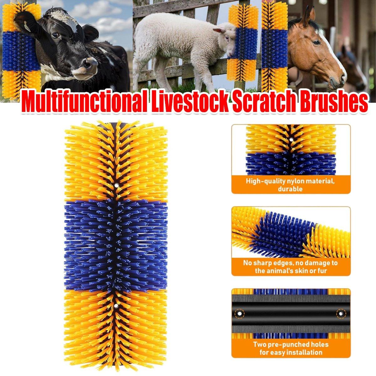 Multifunctional Livestock Brush Nylon Bristles for Horses, Cows & Goats