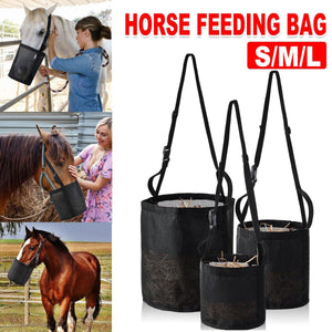 Durable Adjustable Horse Feeding Bag Slow Feed Hay Bag for Travel & Daily Use