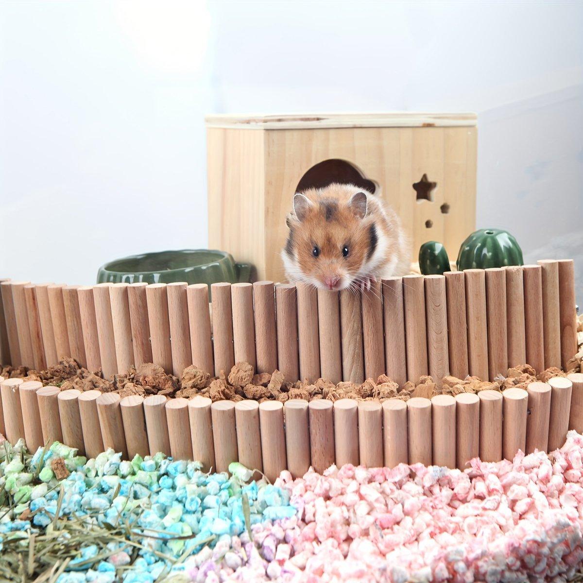 Wooden Hamster Toy Furniture Small Fence Climbing Stairs Arch Bridge for Pets