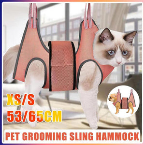 Small Pet Grooming Sling Hammock Dog Cat Restraint Bag Bathing Trimming Nail Care