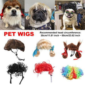 Stylish  Funny Pet Wig With Bangs Fun and Comfortable