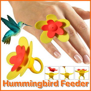 Wearable Hummingbird Feeder Ring for Close-Up Bird Feeding