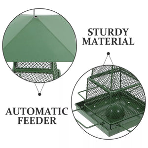 Durable Hanging Bird Feeder with Locking Lid & 360° Perch