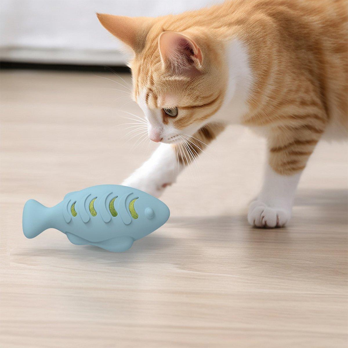 Pet Toy Cat Mint Toy Interactive Fish Leakage Toy Self-relief Feeding Artifact