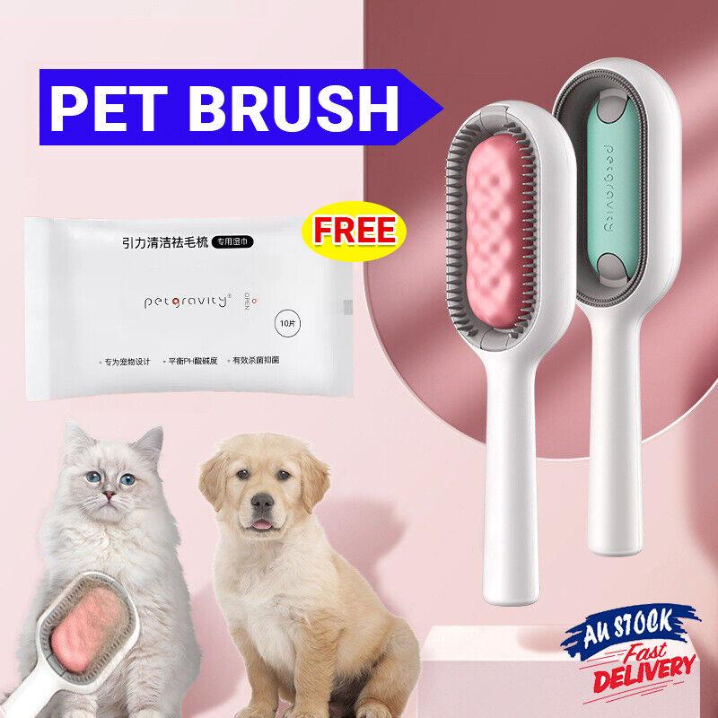 Universal Pet Knots Remover Multifunctional Cat Dog Cleaning Brush With Wipes