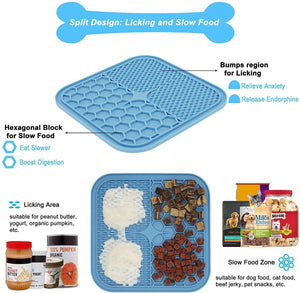 Silicone Pet Feeding Mat Slow Food Pads Dog Licking Pad Dispenser Plate