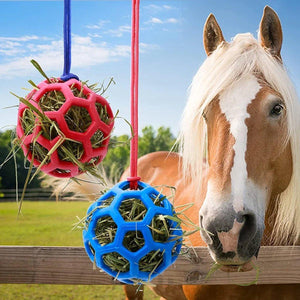 Hanging Hay Feeders Stable Feed Polo Feeding Balls Toy for Horses and Livestock