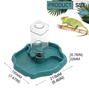 2-in-1 Reptile Feeder & Water Bowl – Dual-Purpose for Small Pets