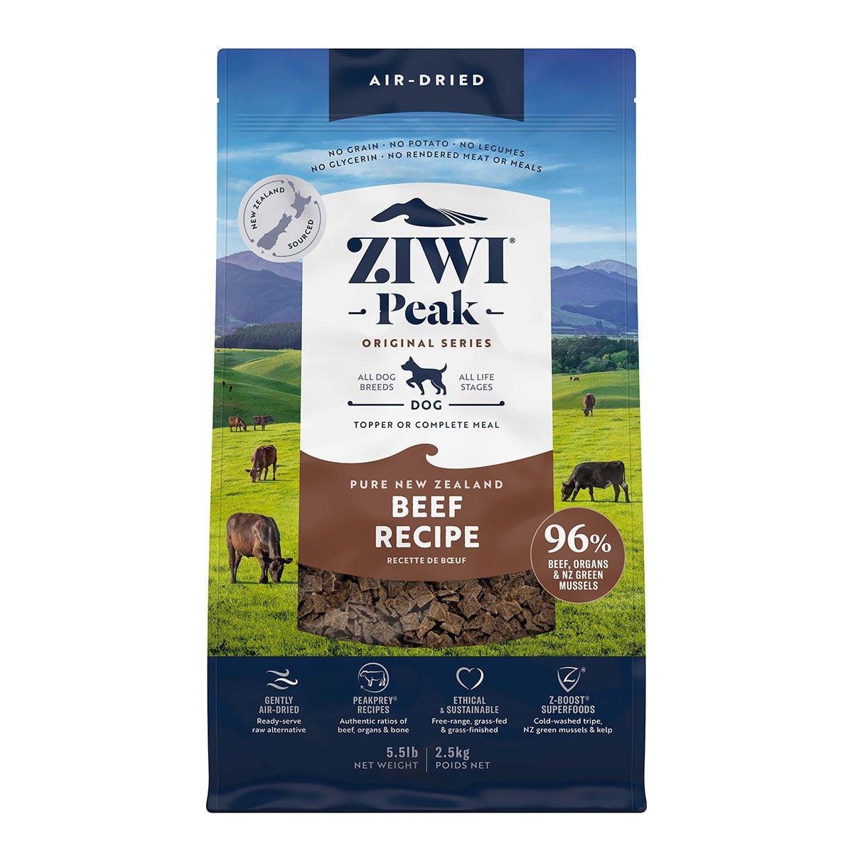 ZIWI Peak Air-Dried Beef Dog Food | Best Dry Dog Food for Dogs & Puppies | 454g, 1kg, 2.5kg, 4kg