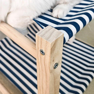 Solid Wood Dual-Layer Cat Hammock Cat Bed