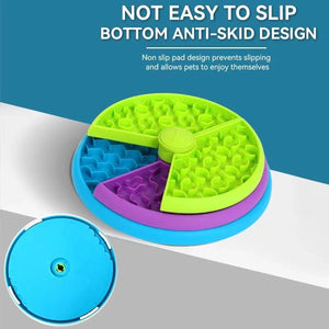 Interactive Slow Feeder Dog Bowl Rotating Design for Healthy Eating