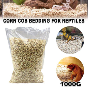 Natural Corn Cob Reptile Bedding Eco-Friendly 1000g Substrate for Reptiles