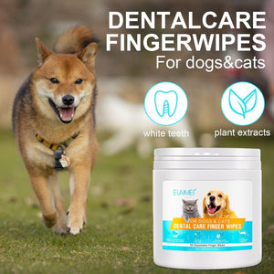 50pcs Pet Teeth Cleaning Finger Wipes