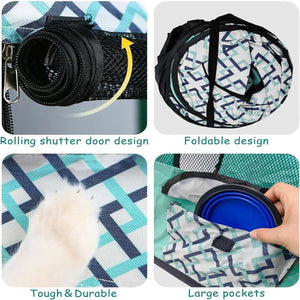 Foldable Cat Dog Kennel Pet Delivery Cage Portable Pet Fence Tent for Home