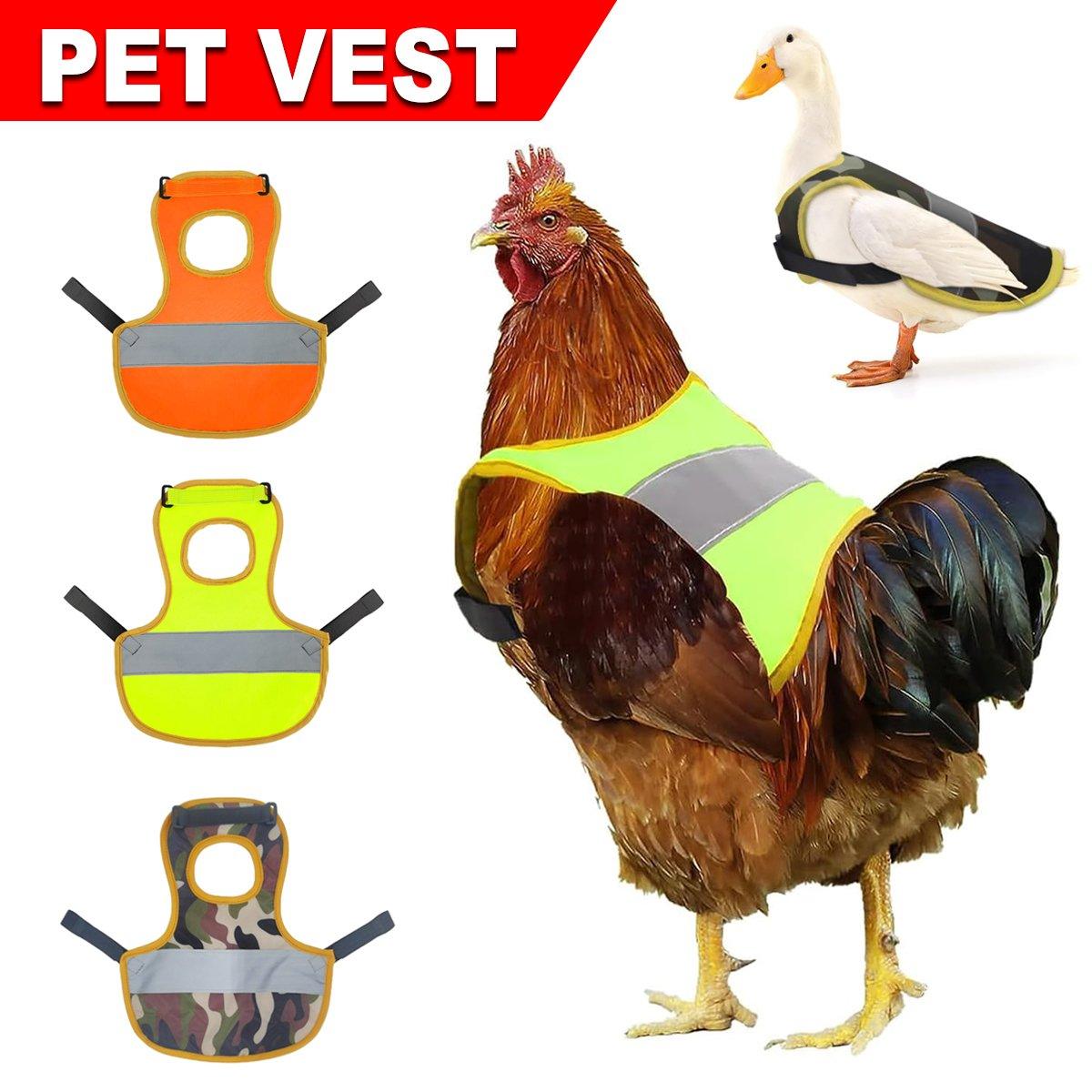 Pet Clothes Chicken Vest Night Anti-lost Duck And Goose Reflective Cloak Warm Clothing