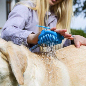 Dog Bath Pet Shower Nozzle Silicone Massage Brush