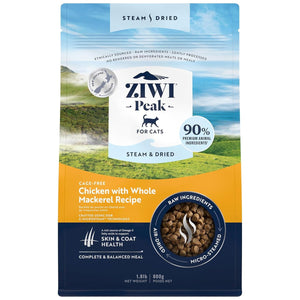 Ziwi Peak Steam Dried Cat Food Chicken with Whole Mackerel 800g/2.2kg