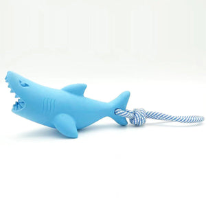 Interactive Dog Chew Toy Blue Shark Floating Pet Toy