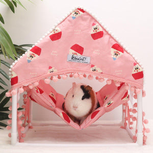 Small Pet Tent Hammock Shelter Cozy Space for Hamsters Rabbits & Guinea Pigs