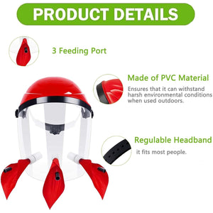 Interactive Hands-Free Hummingbird Feeder Helmet