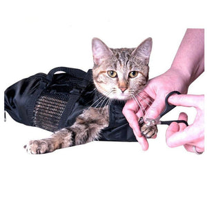 Cat Grooming Restraint Bag Pet Bath Wash Bags Black