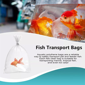 100PCS Aquarium Fish Breathing Bags Breather Bags Transport Long Life Plastic