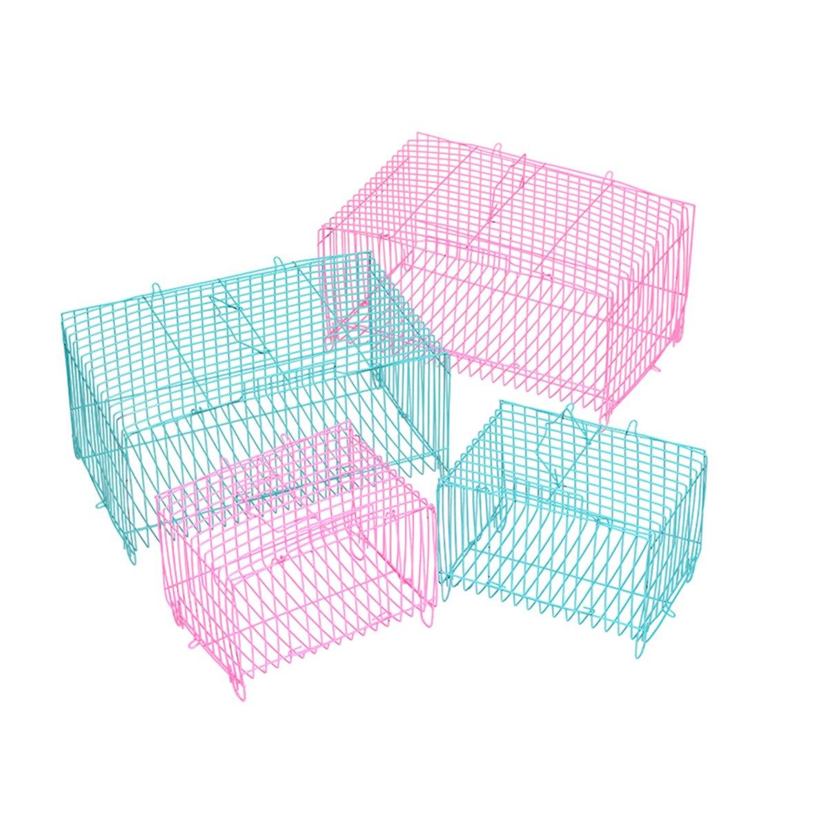 Wire Frame Small Pet Transport Cages Set Durable and Foldable 10 Pack