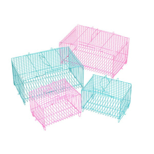 Wire Frame Small Pet Transport Cages Set Durable and Foldable 10 Pack