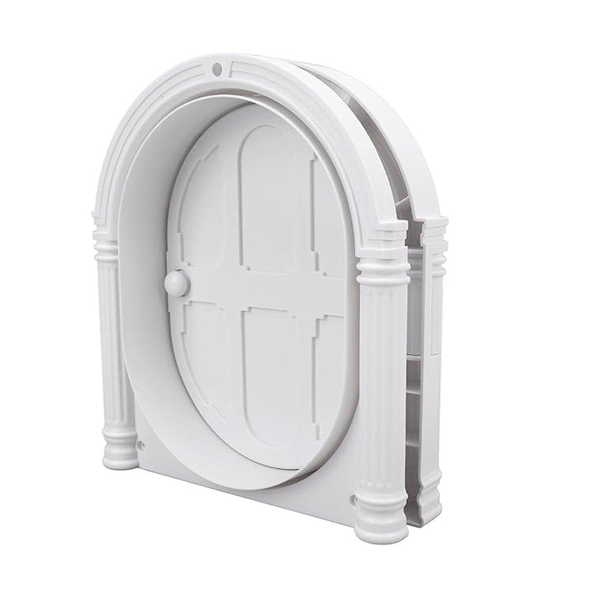 Stylish and Secure White Pet Door for Cats