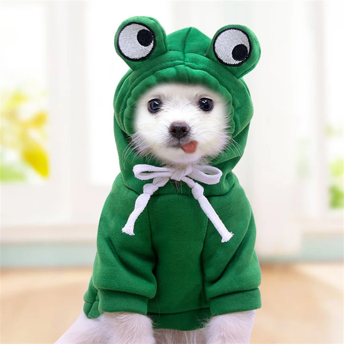 Adorable Cartoon Frog Hooded Vest