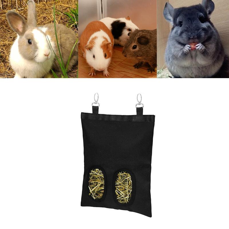 XS/XL Rabbit & Rat Hay Feeder Pouch - Hanging Pet Food Storage for Slow Feeding