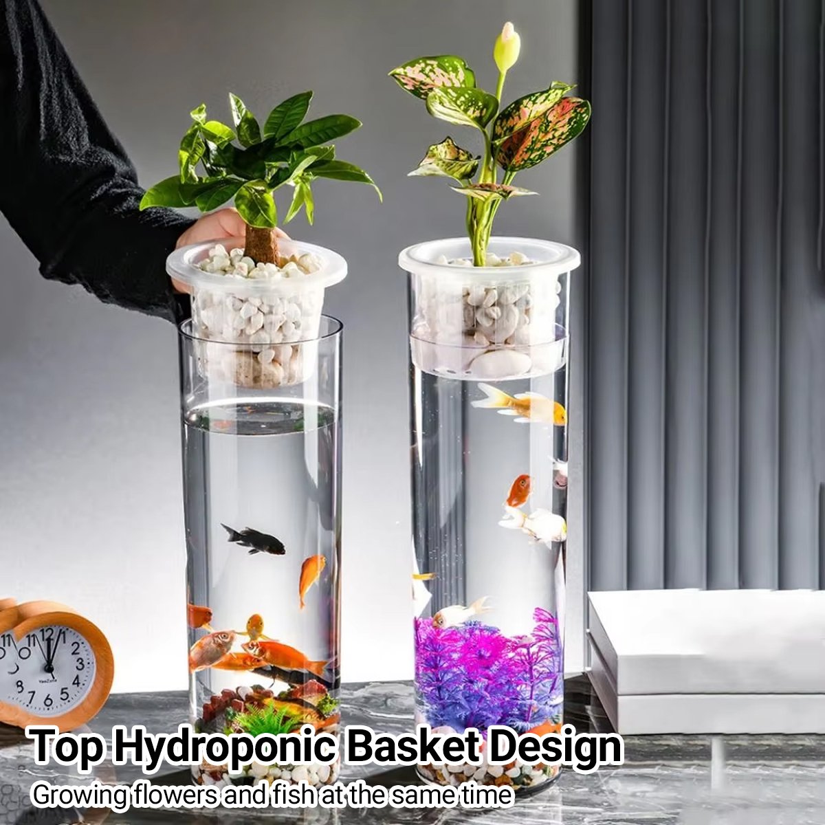 Hydroponic Plant Vase Fish Tank for Home Decor