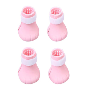 4pcs Cat Bathing Grooming Anti-Scratch Silicone Pet Socks for Bathing Feeding