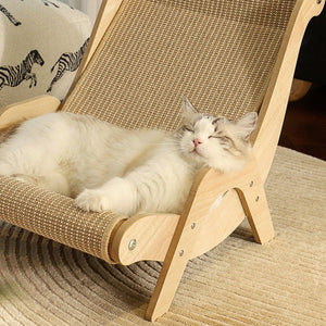 Cat Scratching Recliner Sofa 2 in 1 Lounge Bed Durable Scratch Board Furniture