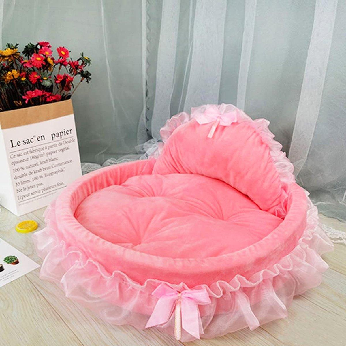 Soft Princess Pet Bed Elegant Lace Design for Cats & Small Dogs