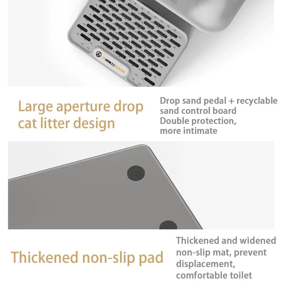 Stainless Steel Large Cat Litter Box Durable & Easy to Clean Design