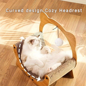 Cradle Cat Nest 2-in-1 Cat Scratcher and Lounge with Hanging Toy