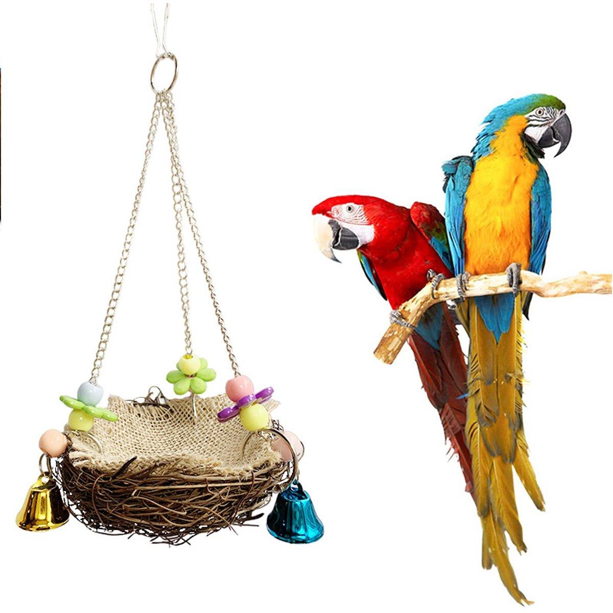 Small and Medium-Sized Bird Swing Toy Parrot Rattan Nest