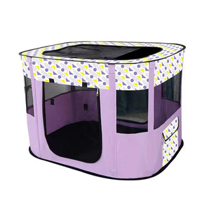 Foldable Cat Dog Kennel Pet Delivery Cage Portable Pet Fence Tent for Home