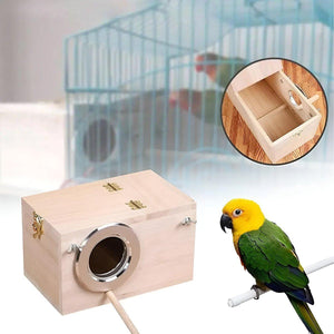 Wooden Bird Breeding Nest Box Bird House