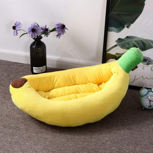 Cute Banana Shape Pet Bed Winter Warm Dog Cat Kennel