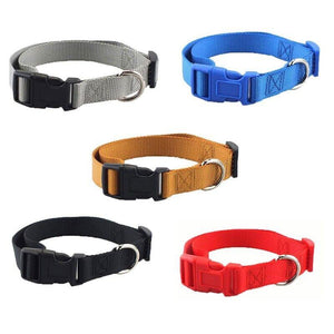 Adjustable Puppy Collar & Dog Collar Soft Durable Nylon in 5 Colours