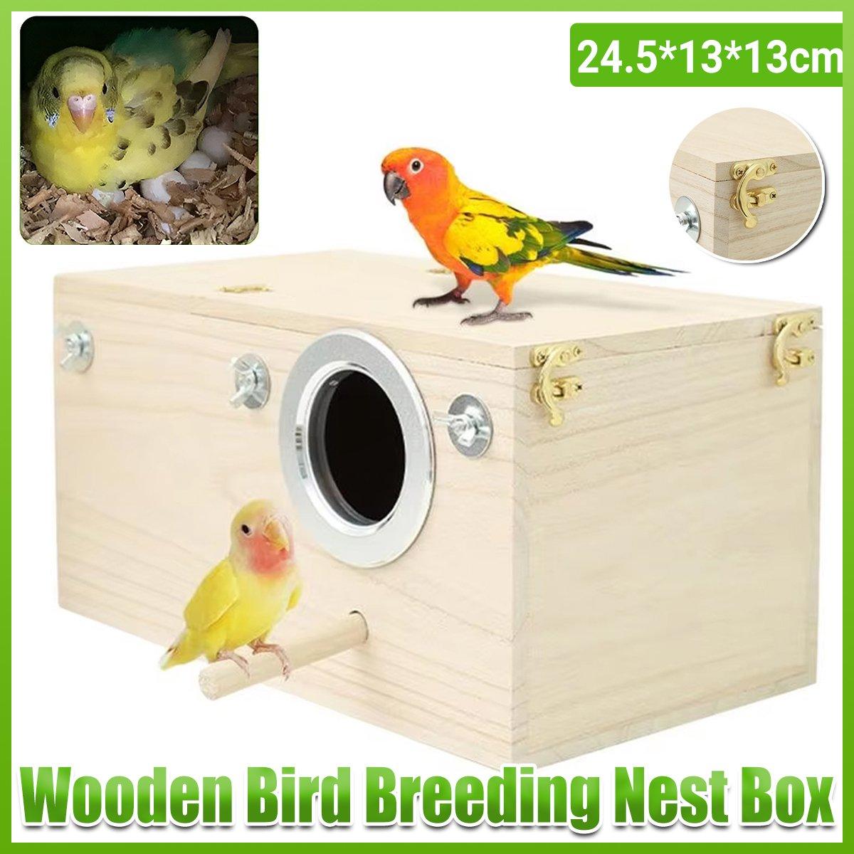 Right Opening Wooden Breeding Box for Parrots Durable & Spacious Design