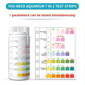 100pcs Comprehensive Aquarium Care with 7-in-1 Test Strips